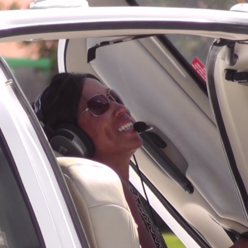 Valerie in the Cirrus cockpit